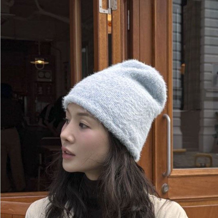 冬季新款韩国代购流行时尚舒适简单百搭甜美淑女气质保暖毛线帽子