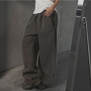 girl冬季 舒适简单百搭松紧腰保暖长裤 新款 流行时尚 韩国代购