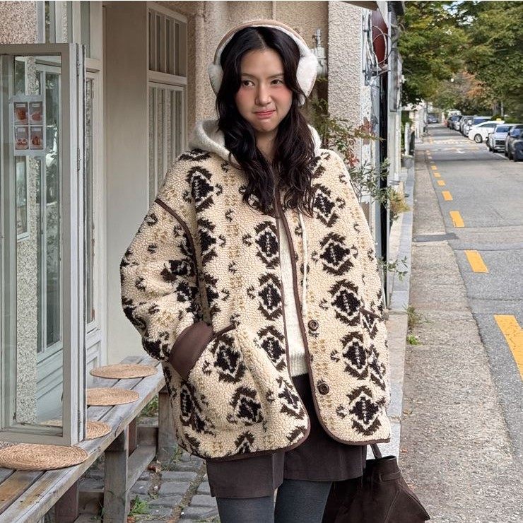 My girl秋冬新款韩国代购流行时尚舒适简单百搭显瘦复古保暖外套