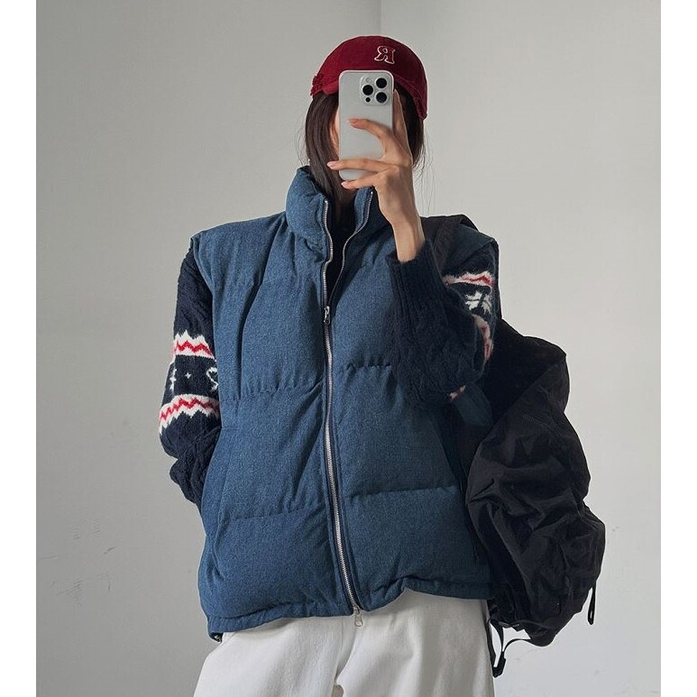 秋季新款韩国代购lagirl流行百搭舒适简单实用保暖马甲棉服外套