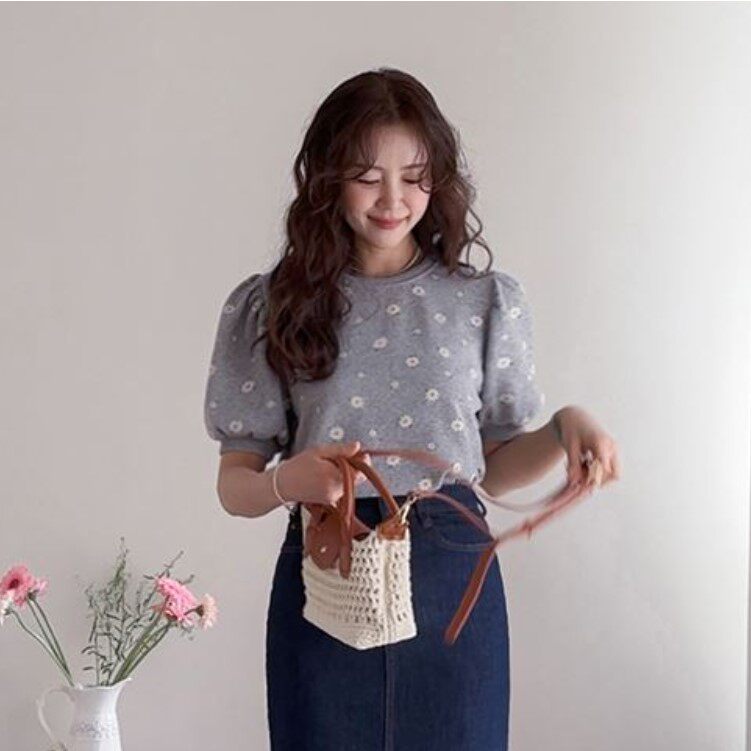 My girl夏季新款韩国代购流行时尚简单甜美可爱淑女气质短袖T恤