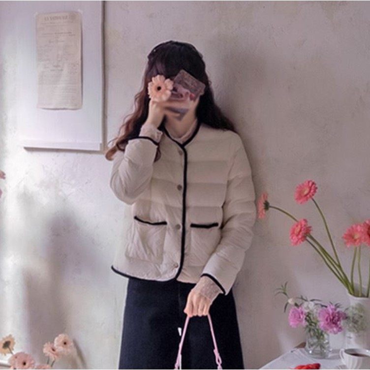 冬季新款韩国代购可爱淑女气质甜美时尚百搭保暖显瘦羽绒服外套