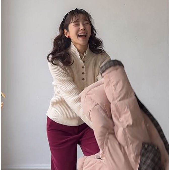 My girl冬季新款韩国代购流行时尚舒适简单百搭甜美套头针织衫