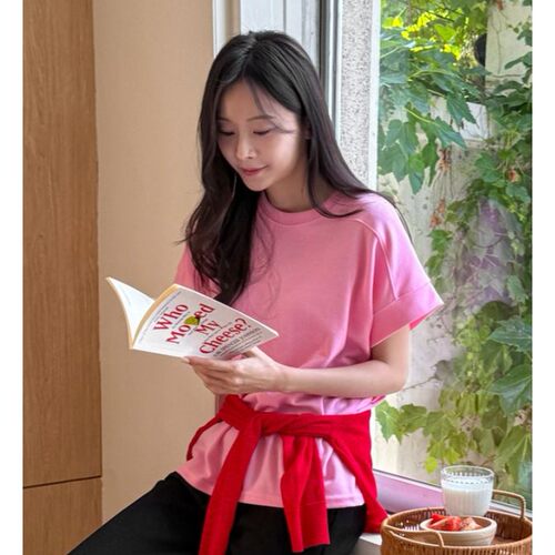 My girl夏季新款韩国代购流行时尚舒适百搭简单显瘦休闲风短袖T恤