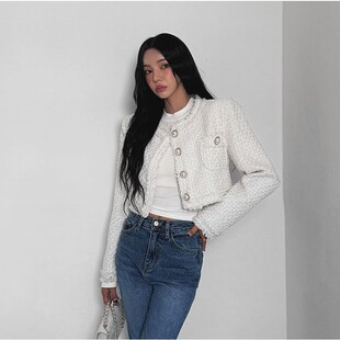 简约流行时尚 韩国代购 优雅淑女气质显瘦舒适名媛风短外套 新款 秋季