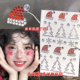 冬日精灵妆脸上饰品元 旦新年妆亮钻圣诞帽圣诞树脸部眼妆雪花闪钻