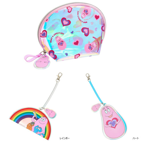 现货！日本正品 巴巴爸爸镭射炫彩pvc卡包果冻包收纳包化妆包