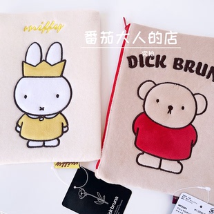 收纳包化妆包 可爱毛绒平板包 现货 日本带回米菲boris熊秋冬款