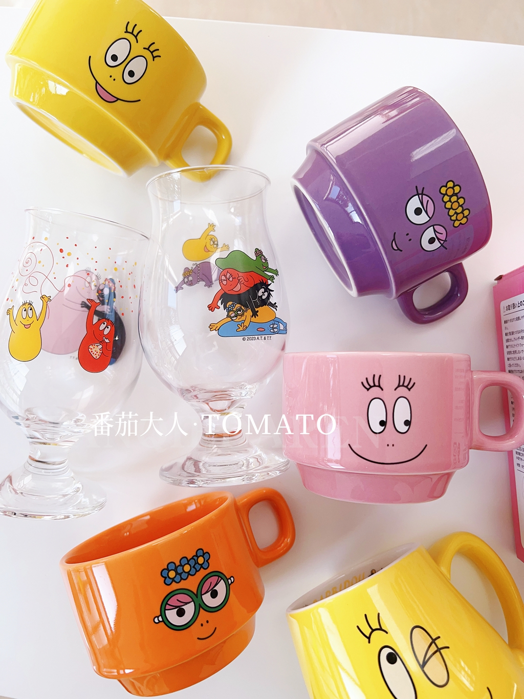 现货日本采购巴巴爸爸限定陶瓷马克杯水杯咖啡杯 玻璃高脚杯酒杯