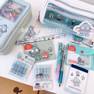 日本三丽鸥人鱼汉顿系列新款周边文具铅笔圆珠笔笔袋便签本小册子