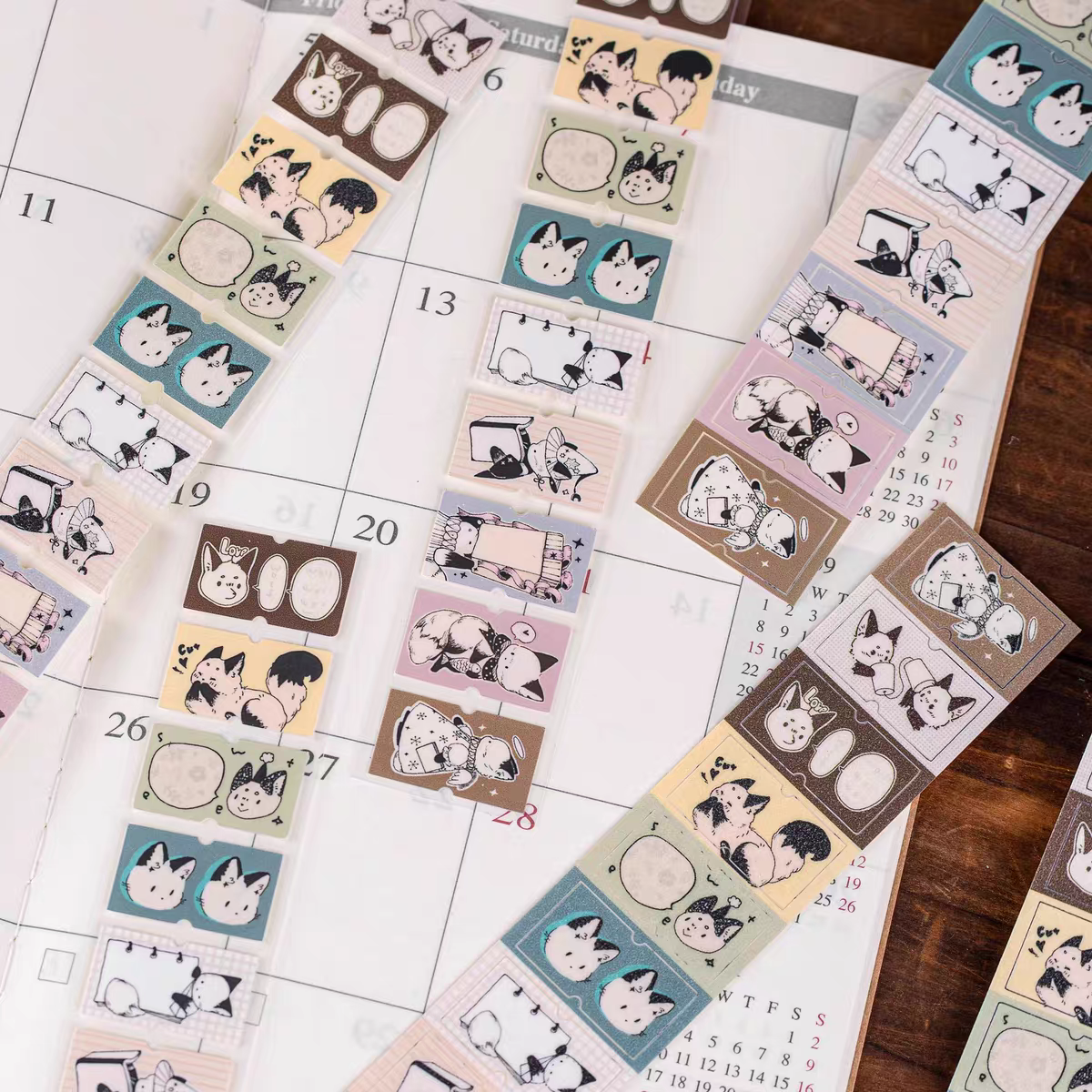 【现货】reco哑膜闪膜价标贴｜小狐狸标签贴纸卷