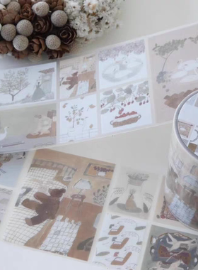 小熊 tobimatsu甜点小熊原画展猫咪自画像天鹅tobi和纸胶带分装