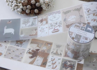 小熊 tobimatsu甜点小熊原画展猫咪自画像天鹅tobi和纸胶带分装