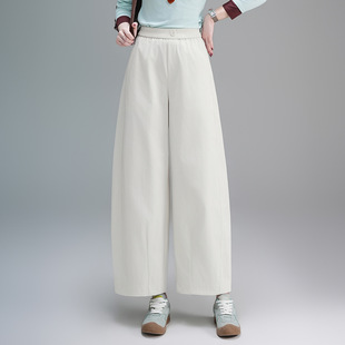 宾利酷堡女裤女松紧高腰阔腿裤2026年春季新款休闲裤宽松女装直