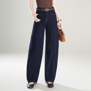 宾利酷堡女裤女2026春季新款牛仔裤女大码显瘦直筒裤弯刀休闲遮肉