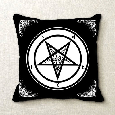 暗黑系抱枕靠垫 暗黑 羊头 SATAN 路西法 LUCIFER 抱枕靠垫 包邮