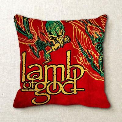 乐队抱枕靠垫 金属lamb of god 上帝羔羊 乐队 双面抱枕靠垫