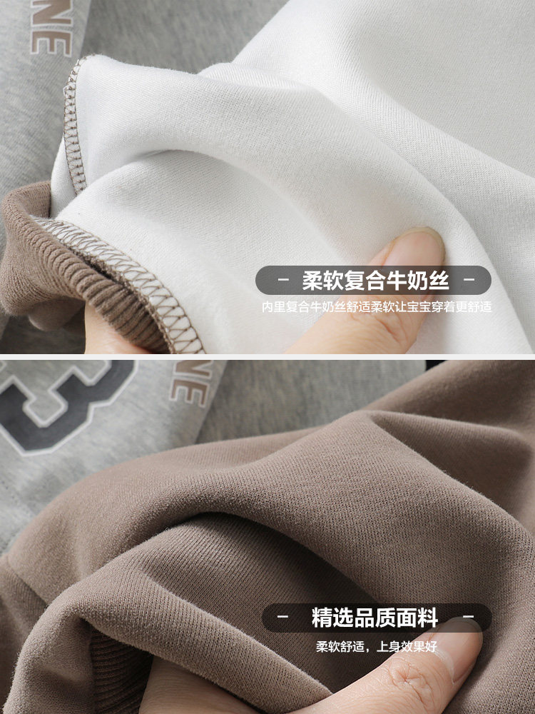 소년 후드 초가을 스웨트 셔츠 재킷 가을 의류 봄 가을 2024 새로운 아동복 아동복 1 세 3 가을 트렌드