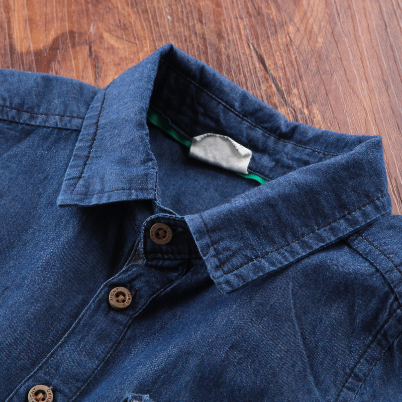 Chemise garcon à manche longue en toile - Ref 2082050 Image 3
