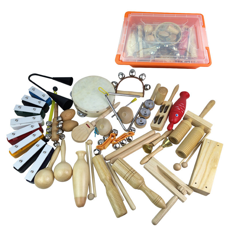优质23件打击乐器幼儿园学校奥尔夫专业儿童早教音乐教具木质音砖
