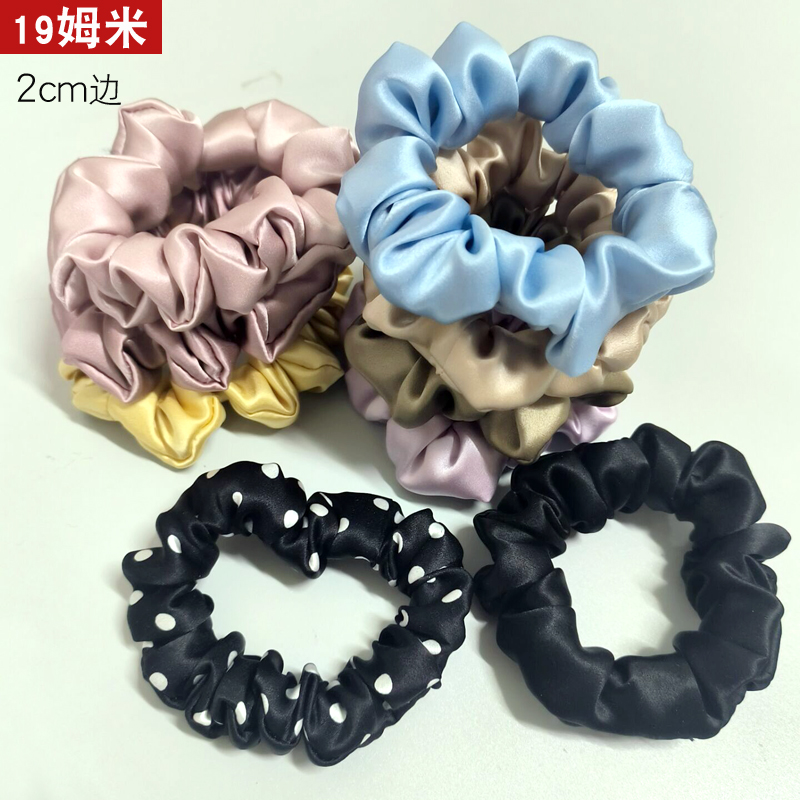 100桑蚕丝2cm边19姆米真丝发圈女
