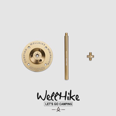 现货WELLHIKE户外法兰盘支架多功能露营桌面底座配件适配38灯gz灯