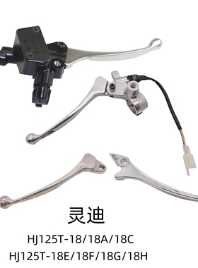 适用豪爵灵迪HJ125T-18A/C/D/E/F/G/18H前碟刹上泵后刹车手柄牛角
