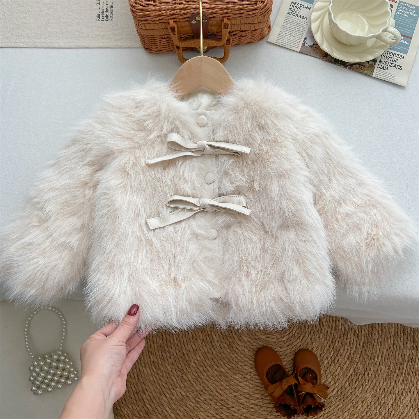 加厚夹棉版毛毛衣女童冬季新品