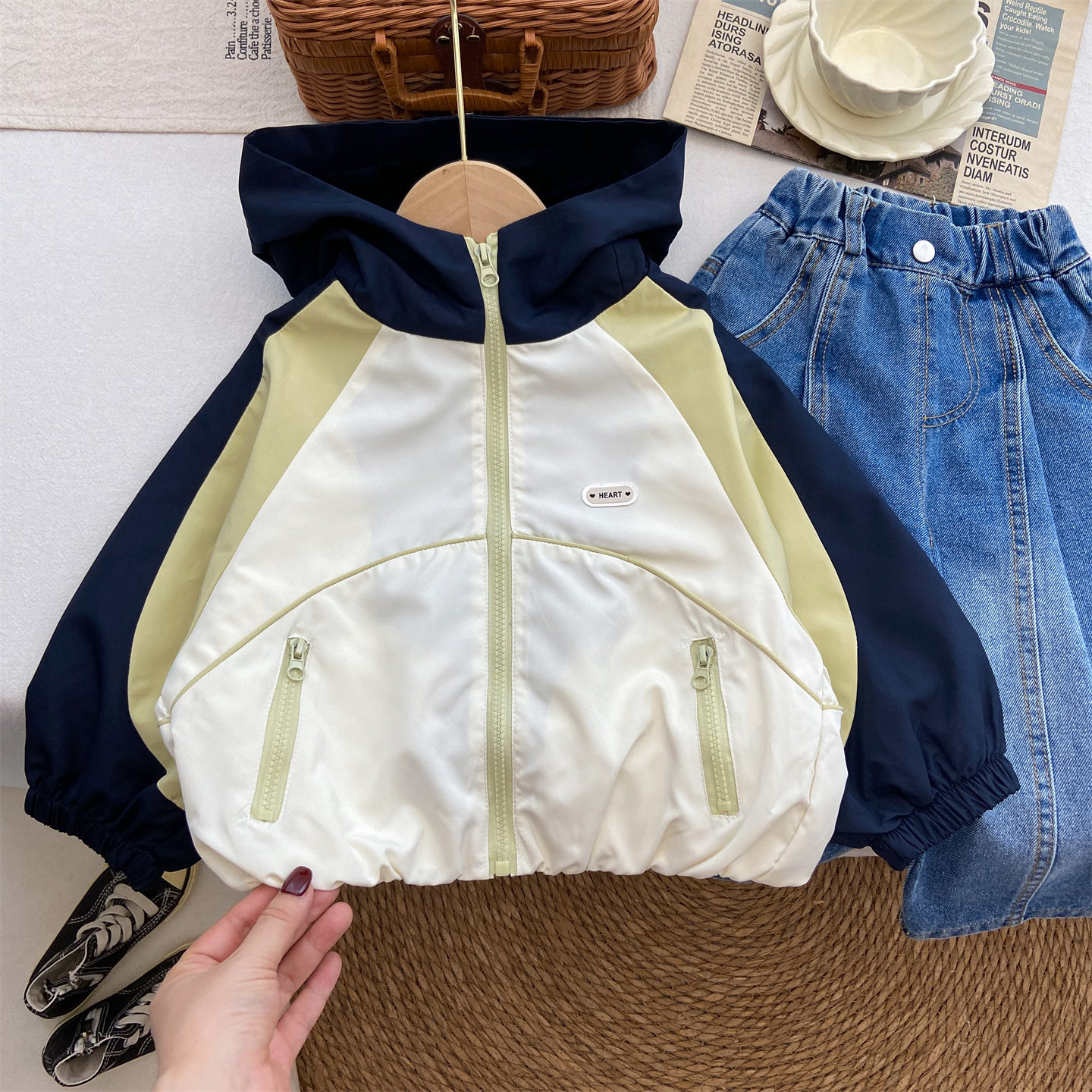 韩系休闲风衣外套时尚春秋新品