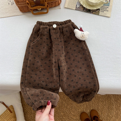 软糯亲肤一体绒灯笼裤保暖长裤