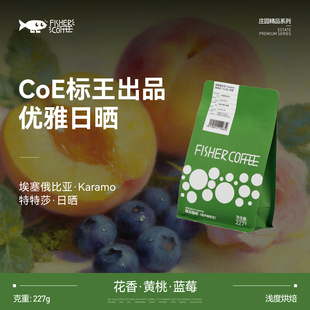 埃塞俄比亚COE庄园特特莎日晒Karamo手冲咖啡豆227g FISHER啡舍