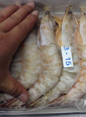 海捕新鲜1kg冷冻大海虾白虾明虾
