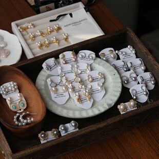 岁月静好篇天然淡水珍珠耳钉925银针耳饰新年款增新配饰