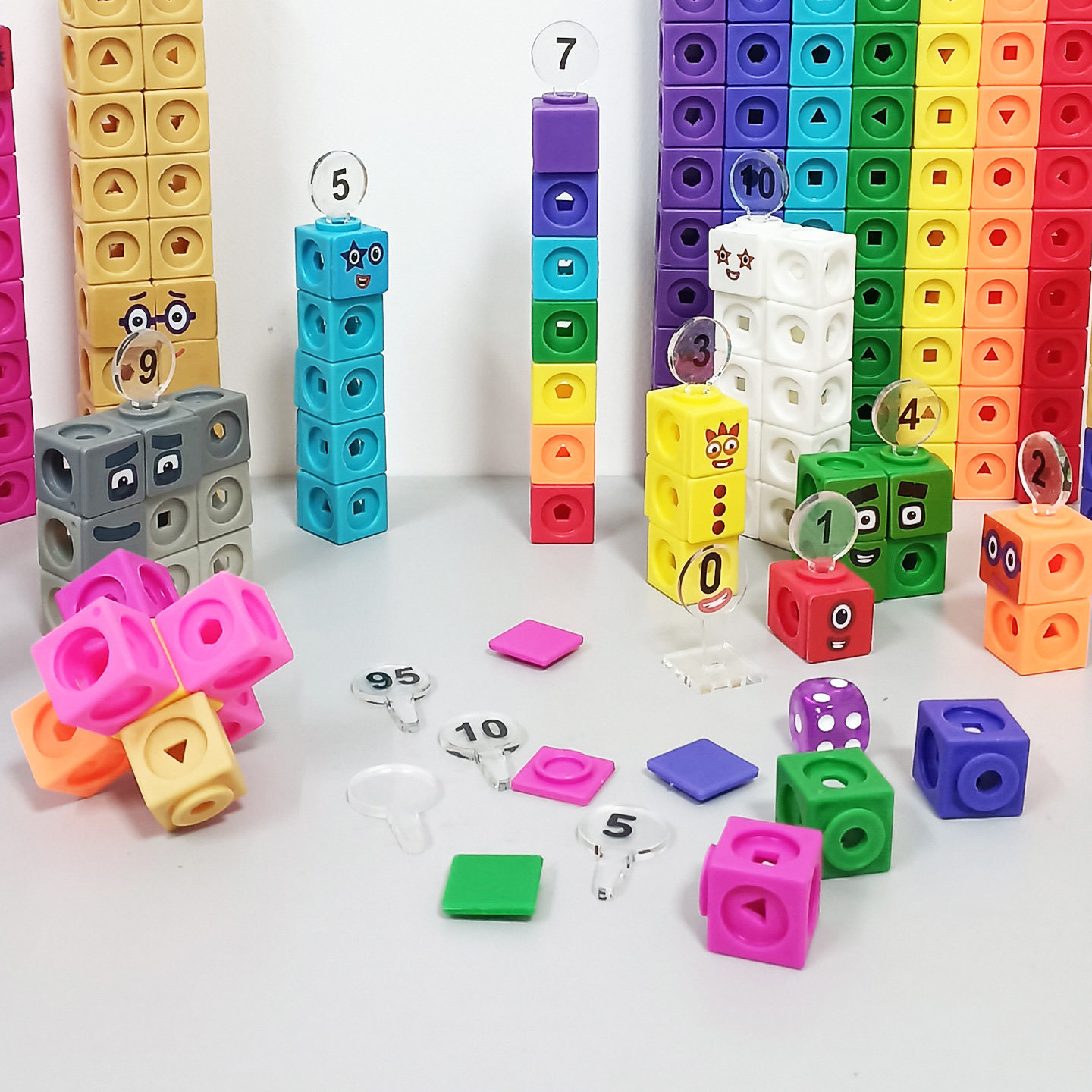 拼插正方体数字方块numberblocks数字积木动画方块套装数学教具