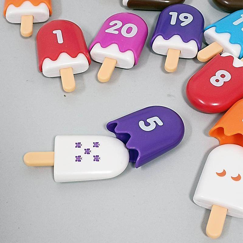 蒙台梭利蒙氏教具数字雪糕配对幼儿园中小班数学启蒙早教益智玩具