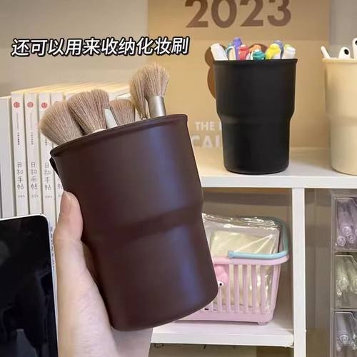 可爱卡通笔筒化妆刷收纳盒