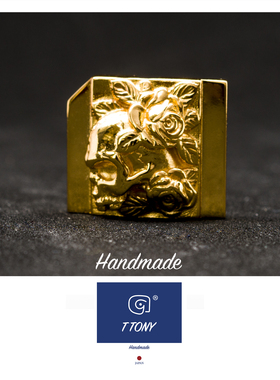 TTONY黄金骷髅leica徕卡m10r11封铜快门按钮日本手工银饰定制限量