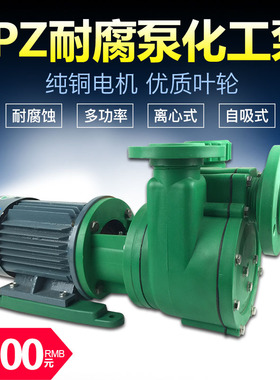 FPZ50-22/25防爆电机离心自吸泵增强聚丙烯化工程塑料泵耐腐蚀泵