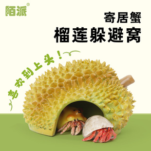 寄居蟹榴莲躲避窝～水果树脂大口径躲避屋造景饲养箱缸豆丁螃蟹