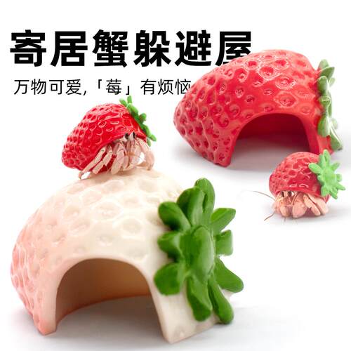 mini草莓躲避窝～树脂可爱