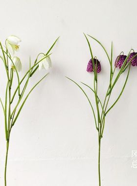 简约小清新仿真花 紫色白色风铃草 客厅餐桌装饰花卧室假花配材