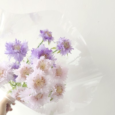 家居客厅卧室粉紫色矢车菊仿真花