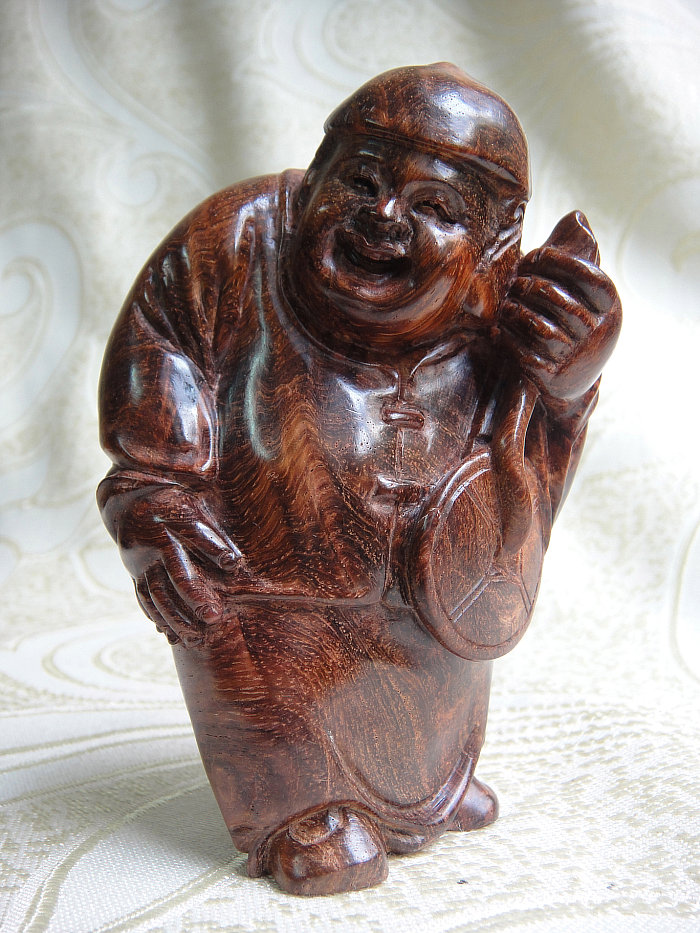 木檀世家越南黄花梨雕刻工艺品摆件 越黄童子工艺珍藏品摆件木雕