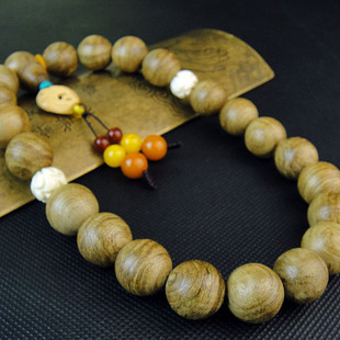 马来西亚沉香佛珠A360号 东马水沉甜凉花香虎纹沉香念珠21粒16mm