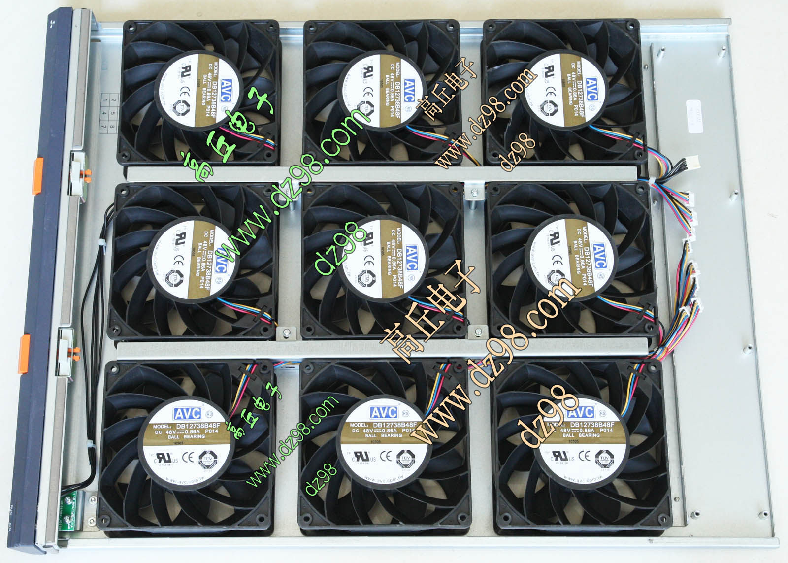 原装 拆机 AVC DB12738B48F 48V 0.86A 9只整板 滚珠轴承 风扇