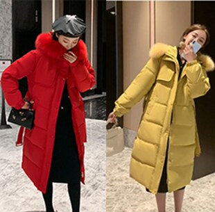 夏诗文同款羽绒棉服2020冬季新款中长款加厚面包服女保暖防冻外套