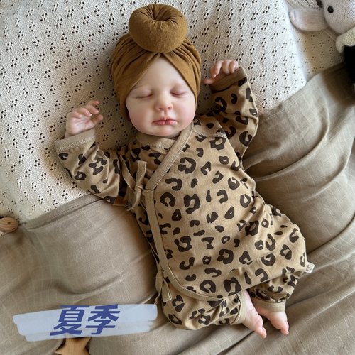 纯棉家居服系带款新生婴儿豹纹