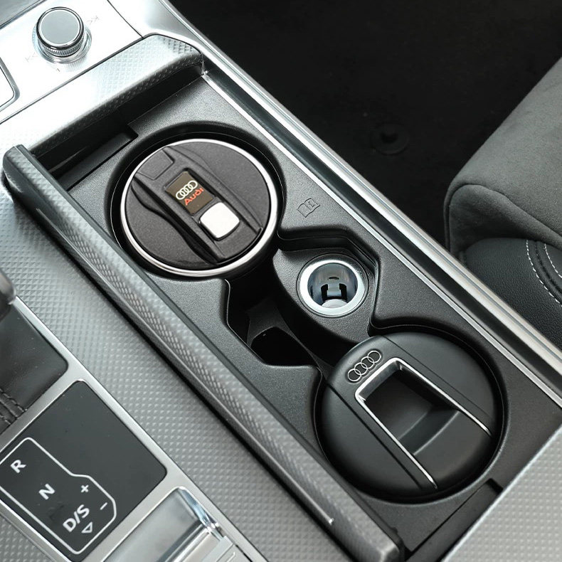 2026款奥迪a6LA7专用车载烟灰缸防灰飞多功能带LED灯车内汽车用品