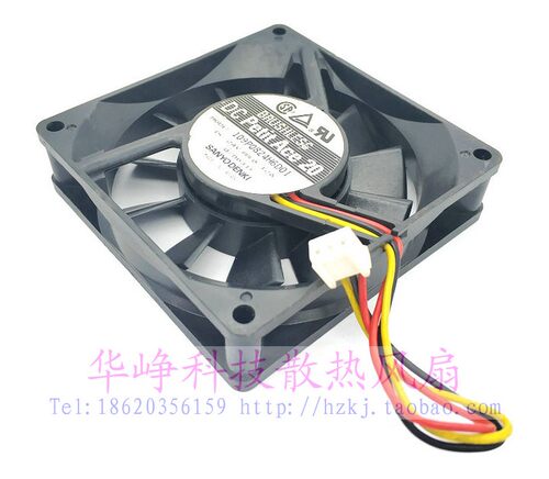 Sanyo/三洋 8020 DC24V 0.12A 109P0824H6D01 8cm变频器风扇3线