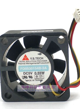 FD0530154B-2A原装Y.S.TECH3015 DC5V 0.55W散热风扇3CM厘米3线